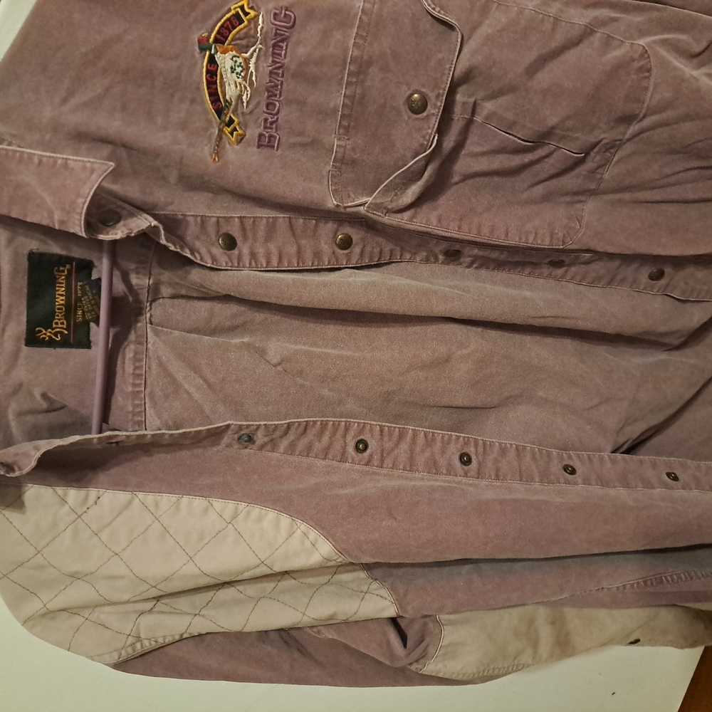 Browning Purple and Cream Button-Up Shirt